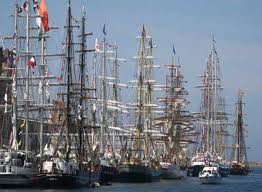 tall ships at Falmouth docks